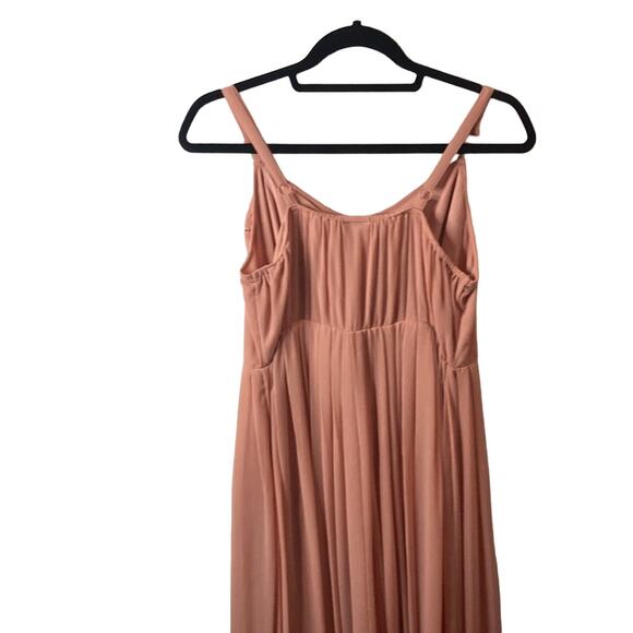 Torrid Blush Pleat & Eyelet Chiffon Maxi Dress Size 00 - Picture 6 of 9